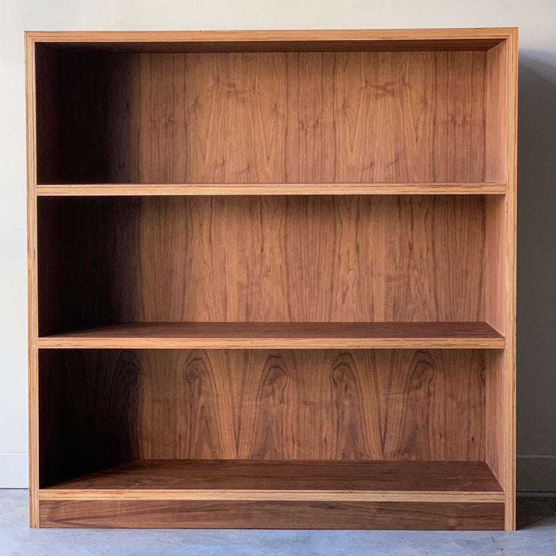 walnut plywood mid-century bookshelf furniture